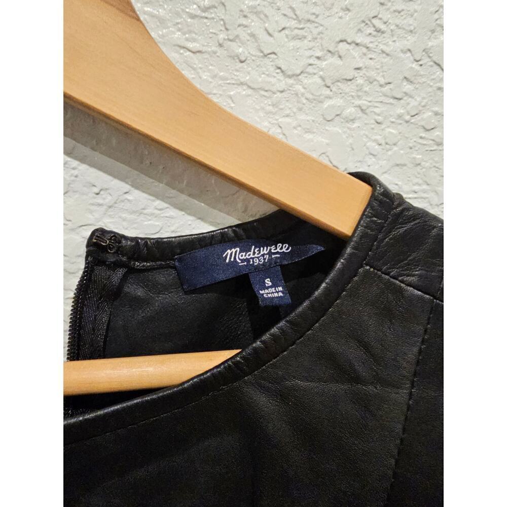 Leather blouse Madewell Black size S - Picture 4 of 4